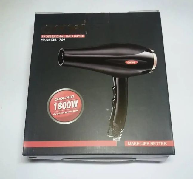 Фен для волос Gemei GM-1769 1800W GM1769 фото