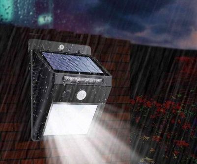 Светодиодный Навесной фонарь с датчиком движения 609 + solar 20 диодов 381159 фото