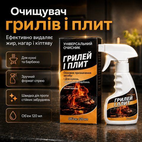 Спрей-очисник Jaysuing Griddle Grill Cleaner 120 мл для видалення жиру, нагару та кіптяви з грилю, плити та кухонних поверхонь JC5903 фото