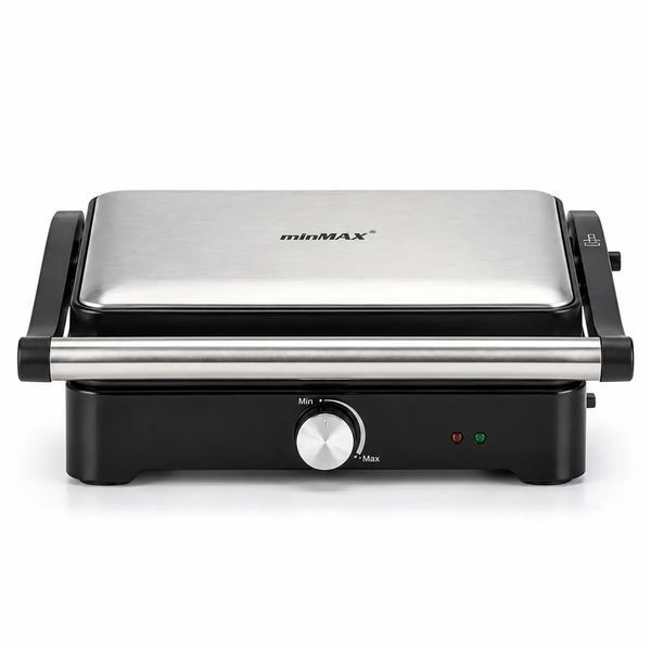 Електрогриль 1500 Вт, minMAX MG-8820, Сріблястий / Контактний гриль / Гриль з антипригарним покриттям / Гриль для шаурми MG8820 фото