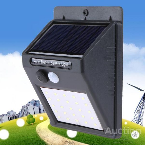Светодиодный Навесной фонарь с датчиком движения 609 + solar 20 диодов 381159 фото