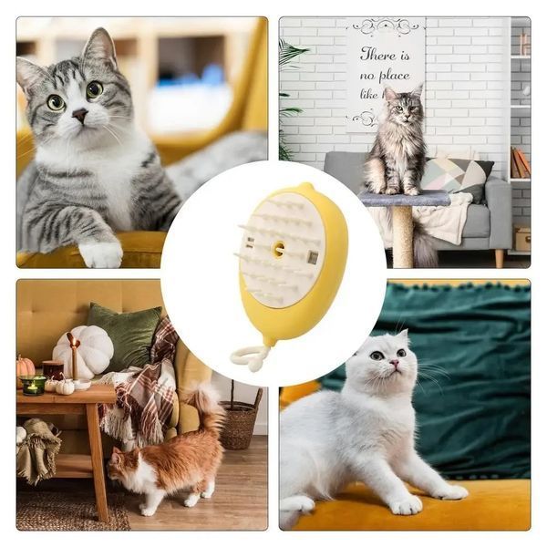 Щетка массажная для ухода за шерстью животных 4 в 1 ПАРОВАЯ Pet comb AND924 фото