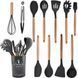 Набір аксесуарів для кухні 12 предметів Kitchen Set, RD-1204 Кухонний набір в склянці Чорний BLAC1204 фото 1