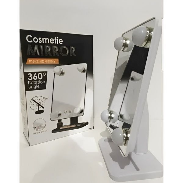 Компактное зеркало с подсветкой для макияжа MCH Cosmetie Mirror 360 Rotation Angel с LED подсветкой для дома LEDM360 фото