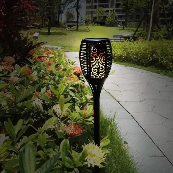 Водонепроникний ліхтар 52 см з ефектом полум'я Solar flame led light sensor activated LED525 фото