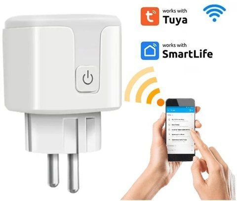 Розумна WiFi розетка 16А, Smart 3680Вт / Розетка з керуванням через телефон / Інтелектуальна розетка JJ17 фото