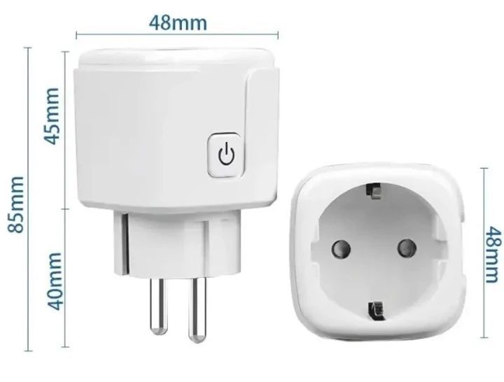 Умная WiFi розетка 16А, Smart 3680Вт / Розетка с управлением через телефон / Интеллектуальная розетка JJ17 фото
