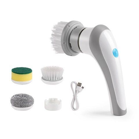 Щітка для миття посуду з насадками акумуляторна Electric Cleaning brush NNBRUS фото